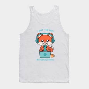 I put the pro in procastinate, cute fox Tank Top